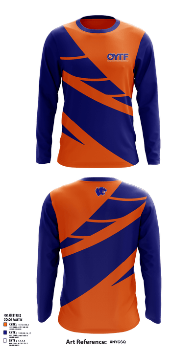 Oswego Youth Tackle Football And Cheer 18248056 Long Sleeve Performance Shirt - 1