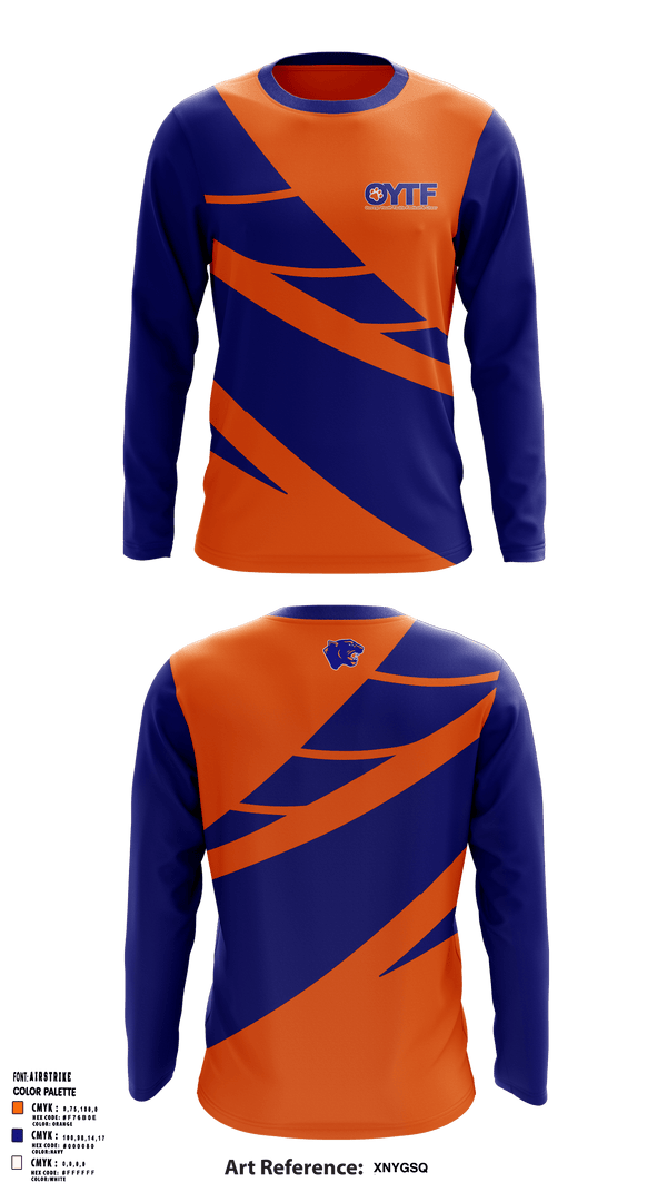 Oswego Youth Tackle Football And Cheer 18248056 Long Sleeve Performance Shirt - 1