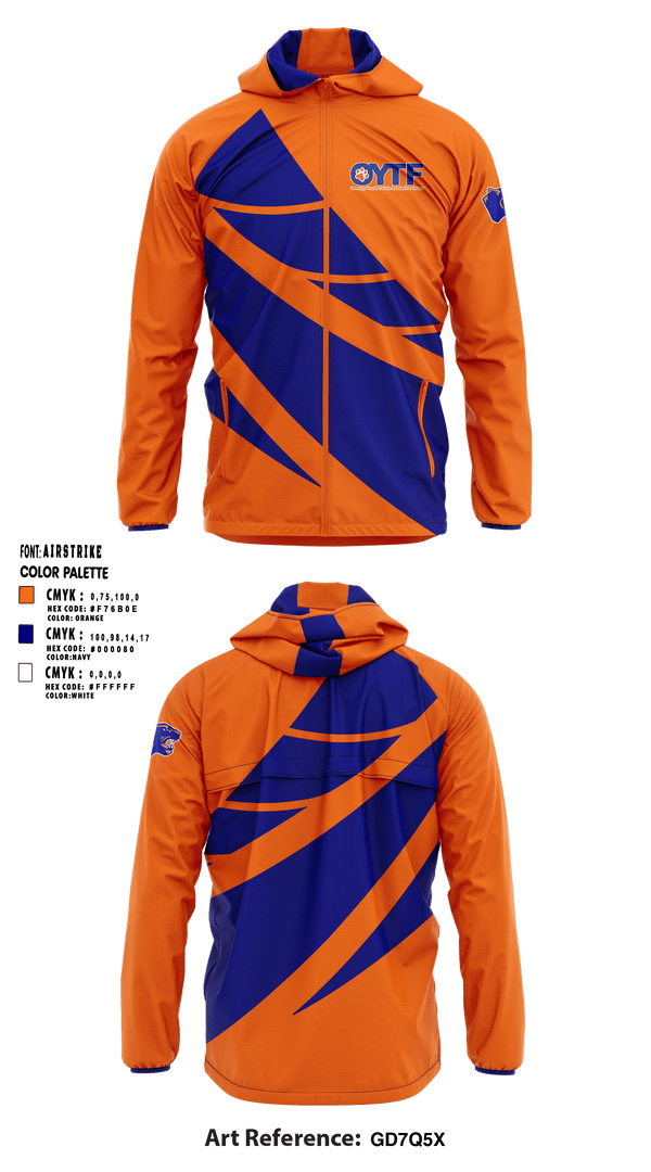 Oswego Youth Tackle Football And Cheer 18248056 Windbreaker - 1