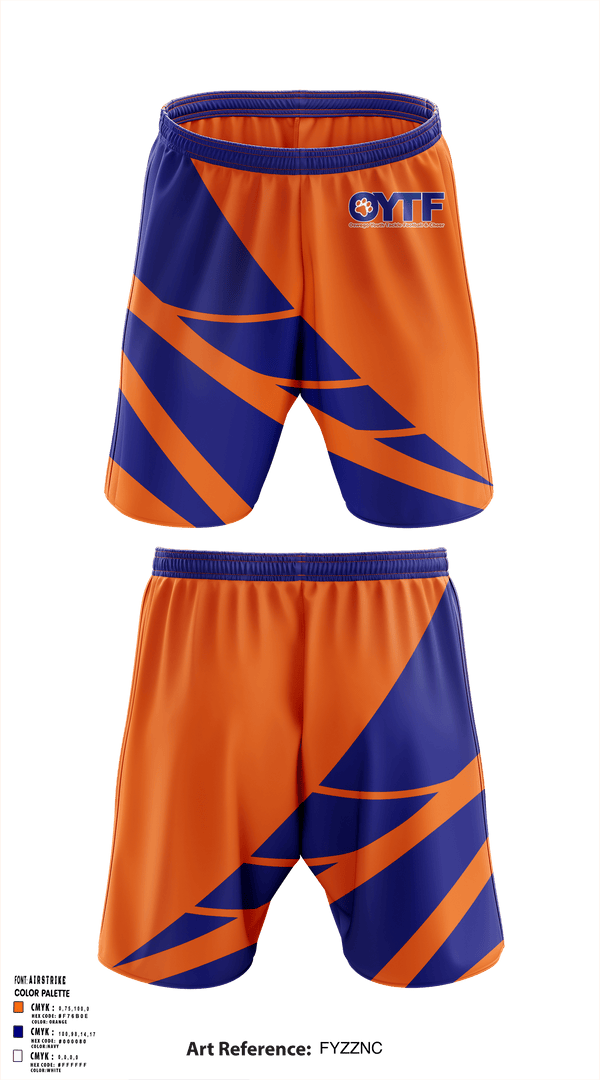 Oswego Youth Tackle Football And Cheer 18248056 Athletic Shorts With Pockets - 1