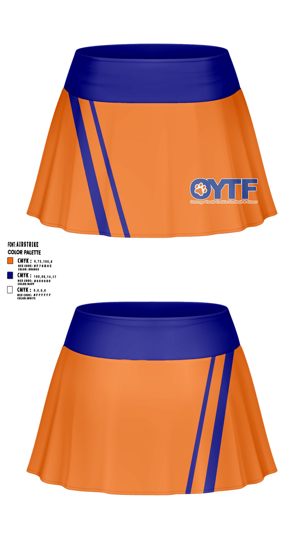 Oswego Youth Tackle Football And Cheer 18248056 Skort - 1
