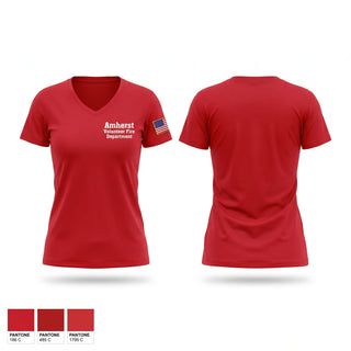 Womens Short Sleeve Vneck Shirt, Amherst Volunteer Fire Department, Fire Department, Teamtime, Team time, sublimation, custom sports apparel, team uniforms, spirit wear, spiritwear, sports uniforms, custom shirts, team store, custom team store, fundraiser sports, apparel fundraiser