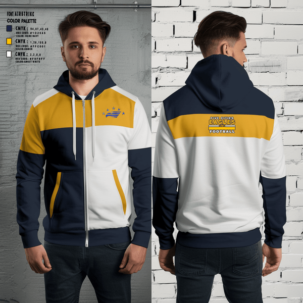 Five Cities Youth Football 89345280 Zip Hoodie - 1