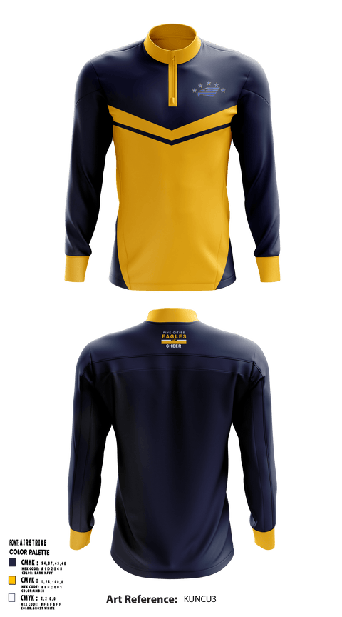 Five Cities Youth Football 89345280 Quarter Zip Jacket - 1