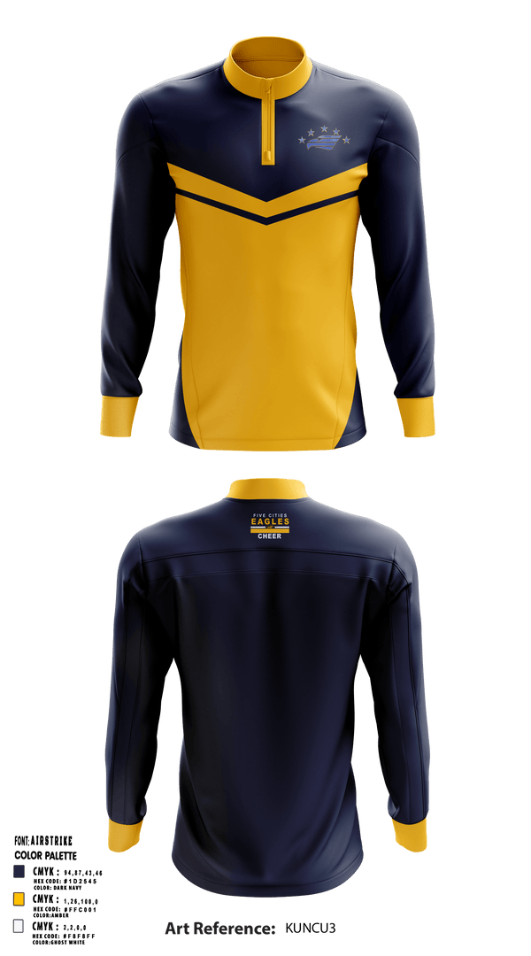 Five Cities Youth Football 89345280 Quarter Zip Jacket - 1