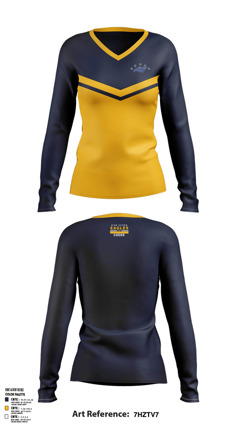 Five Cities Youth Football 89345280 Women's Long Sleeve V-neck Shirt - 1