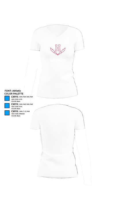BlueStreaks 19797943 Women's Short Sleeve V-neck Shirt - 18