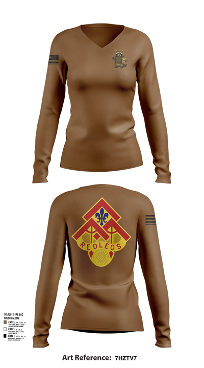 130th FAB 1935239 Women's Long Sleeve V-neck Shirt - 1