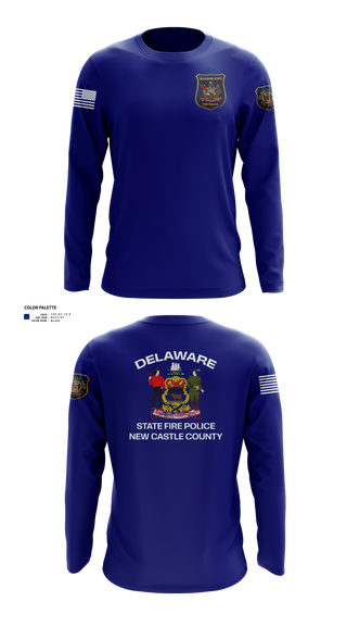 Long Sleeve Performance Shirt, Delaware State Fire Polic, Police, Teamtime, Team time, sublimation, custom sports apparel, team uniforms, spirit wear, spiritwear, sports uniforms, custom shirts, team store, custom team store, fundraiser sports, apparel fundraiser