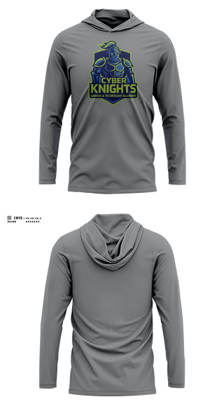Long Sleeve hooded sunshirt, Gaming and Technology academy, Spirit Store, Teamtime, Team time, sublimation, custom sports apparel, team uniforms, spirit wear, spiritwear, sports uniforms, custom shirts, team store, custom team store, fundraiser sports, apparel fundraiser