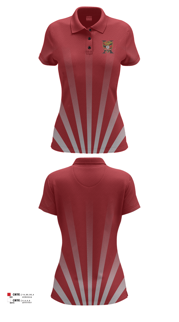 Womens Short Sleeve Performance Polo, Region 1398 Arsenal, Men's Soccer, Teamtime, Team time, sublimation, custom sports apparel, team uniforms, spirit wear, spiritwear, sports uniforms, custom shirts, team store, custom team store, fundraiser sports, apparel fundraiser
