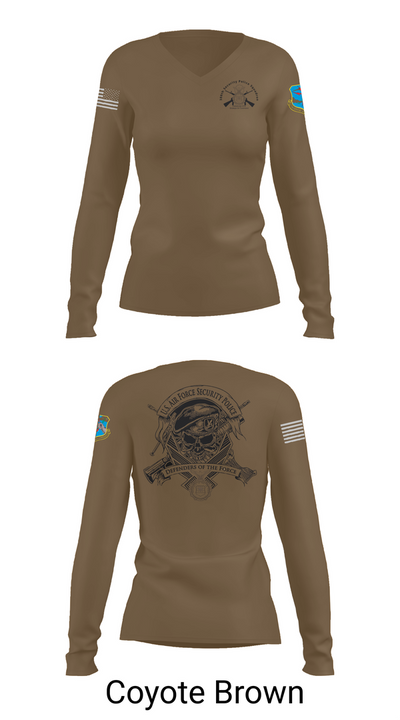 380th Security Police Squadron 85446587 Women's Long Sleeve V-neck Shirt - 17