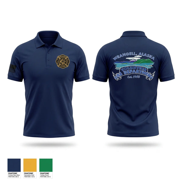 Short Sleeve Performance Polo, Wrangell Volunteer Fire Department, Fire Department, Teamtime, Team time, sublimation, custom sports apparel, team uniforms, spirit wear, spiritwear, sports uniforms, custom shirts, team store, custom team store, fundraiser sports, apparel fundraiser