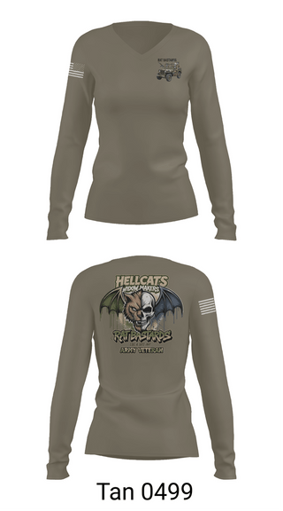 Womens Long Sleeve Vneck Shirt, CSC 4/502nd Infantry, Army, Teamtime, Team time, sublimation, custom sports apparel, team uniforms, spirit wear, spiritwear, sports uniforms, custom shirts, team store, custom team store, fundraiser sports, apparel fundraiser