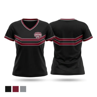 Womens Short Sleeve Vneck Shirt, Cougars, Men's Soccer, Teamtime, Team time, sublimation, custom sports apparel, team uniforms, spirit wear, spiritwear, sports uniforms, custom shirts, team store, custom team store, fundraiser sports, apparel fundraiser