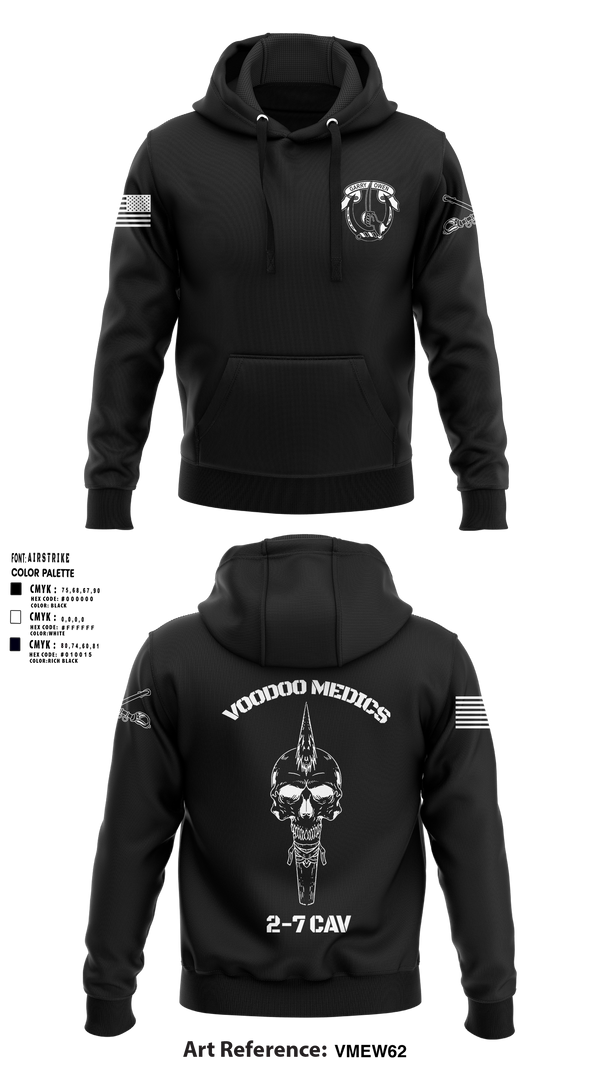 Med platoon, HHC, 2-7 CAV, 3ABCT, 1CD 61958470 Hoodie - 2
