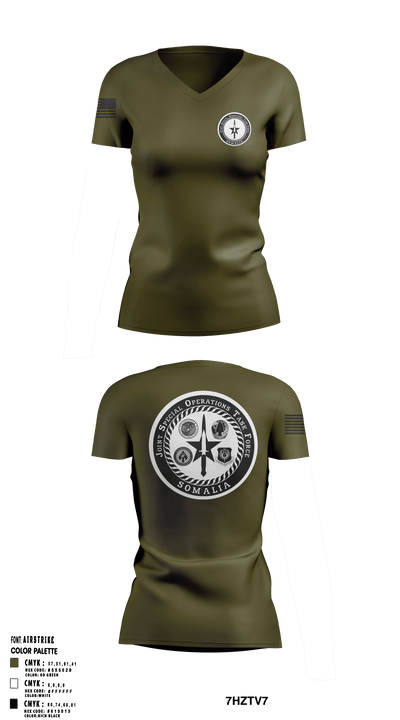 3rd SFG (A) 72510025 Women's Short Sleeve V-neck Shirt - 3