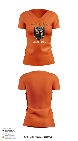 Womens Short Sleeve Vneck Shirt, The Philadelphia Tomahawks, Men's Basketball, Teamtime, Team time, sublimation, custom sports apparel, team uniforms, spirit wear, spiritwear, sports uniforms, custom shirts, team store, custom team store, fundraiser sports, apparel fundraiser