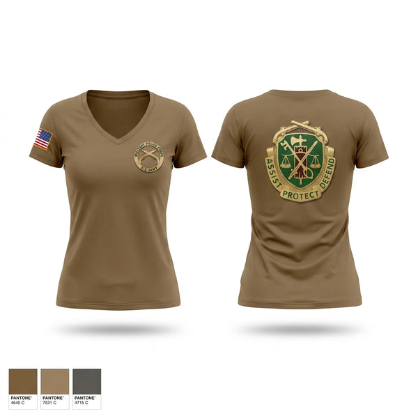 Womens Short Sleeve Vneck Shirt, 344th MP Co., Army, Teamtime, Team time, sublimation, custom sports apparel, team uniforms, spirit wear, spiritwear, sports uniforms, custom shirts, team store, custom team store, fundraiser sports, apparel fundraiser