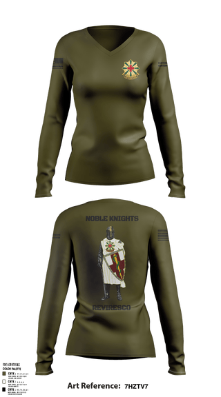 528th Hospital Center 20721004 Women's Long Sleeve V-neck Shirt - 2