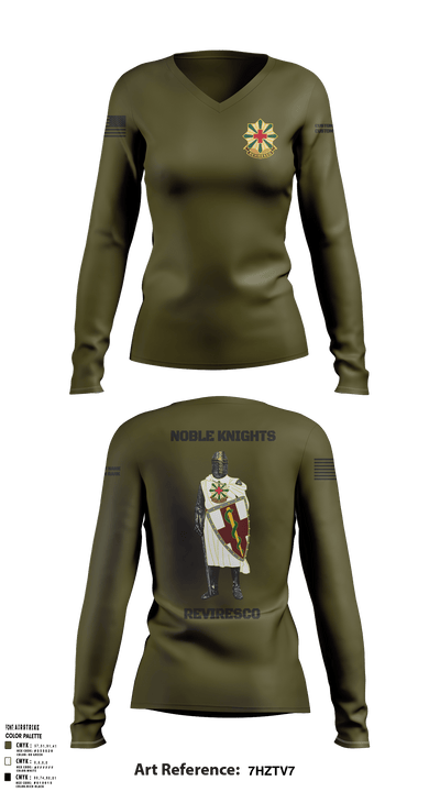 528th Hospital Center 20721004 Women's Long Sleeve V-neck Shirt - 2