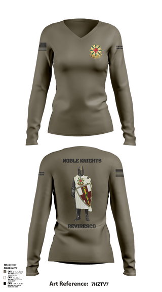 528th Hospital Center 20721004 Women's Long Sleeve V-neck Shirt - 3