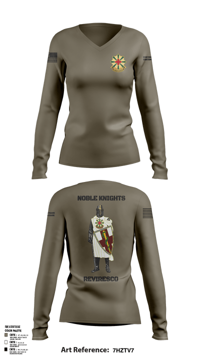528th Hospital Center 20721004 Women's Long Sleeve V-neck Shirt - 3