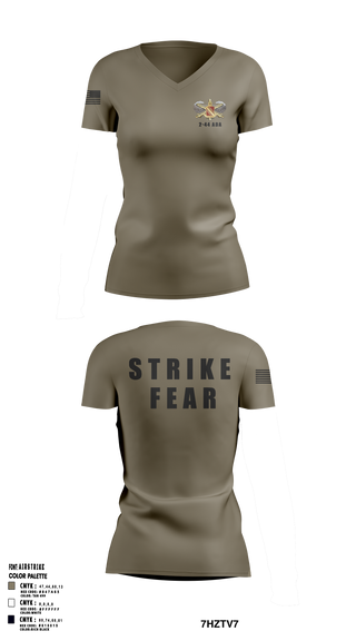 2-44 ADAR 22031424 Women's Short Sleeve V-neck Shirt - 1
