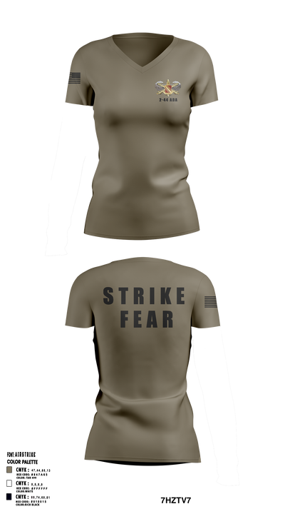 2-44 ADAR 22031424 Women's Short Sleeve V-neck Shirt - 1