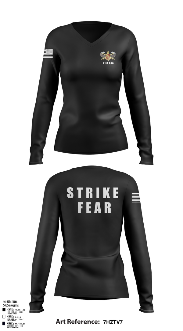2-44 ADAR 22031424 Women's Long Sleeve V-neck Shirt - 3