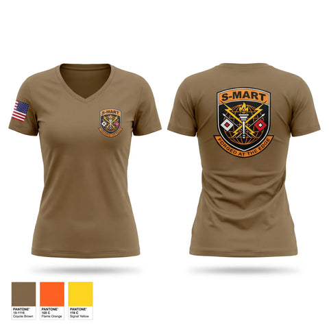 Womens Short Sleeve Vneck Shirt, S-MART, Army, Teamtime, Team time, sublimation, custom sports apparel, team uniforms, spirit wear, spiritwear, sports uniforms, custom shirts, team store, custom team store, fundraiser sports, apparel fundraiser