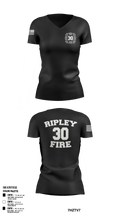 Ripley vol. fire dept 96046558 Women's Short Sleeve V-neck Shirt - 1