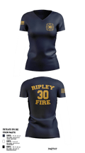 Ripley vol. fire dept 96046558 Women's Short Sleeve V-neck Shirt - 2