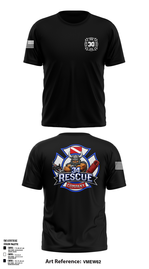 Ripley vol. fire dept 96046558 Old School Cotton Feel Shirt - 4