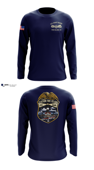 Long Sleeve Performance Shirt, Station Fire island NY, Coast Guard, Teamtime, Team time, sublimation, custom sports apparel, team uniforms, spirit wear, spiritwear, sports uniforms, custom shirts, team store, custom team store, fundraiser sports, apparel fundraiser
