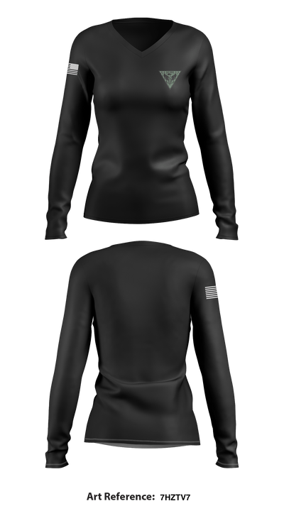 SRT 56874083 Women's Long Sleeve V-neck Shirt - 96