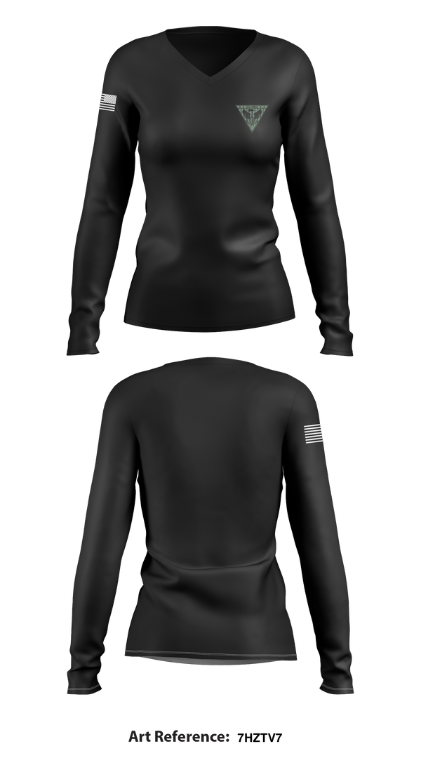 SRT 56874083 Women's Long Sleeve V-neck Shirt - 96