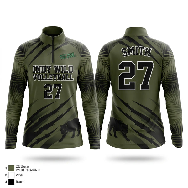 Quarter Zip Jacket, Indy Wild, Men's Volleyball, Teamtime, Team time, sublimation, custom sports apparel, team uniforms, spirit wear, spiritwear, sports uniforms, custom shirts, team store, custom team store, fundraiser sports, apparel fundraiser