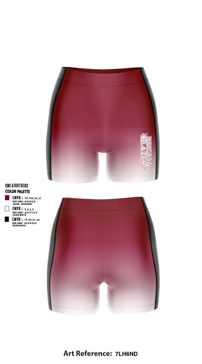 Burgundy Blazers Women's Compression Shorts - 1