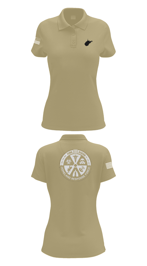 Womens Short Sleeve Performance Polo, Region 3 Homeland Response Force, , Teamtime, Team time, sublimation, custom sports apparel, team uniforms, spirit wear, spiritwear, sports uniforms, custom shirts, team store, custom team store, fundraiser sports, apparel fundraiser