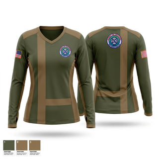 Womens Long Sleeve Vneck Shirt, Artemus fire department, Fire Department, Teamtime, Team time, sublimation, custom sports apparel, team uniforms, spirit wear, spiritwear, sports uniforms, custom shirts, team store, custom team store, fundraiser sports, apparel fundraiser