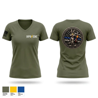 Womens Short Sleeve Vneck Shirt, Explosives detection k9 unit, Police, Teamtime, Team time, sublimation, custom sports apparel, team uniforms, spirit wear, spiritwear, sports uniforms, custom shirts, team store, custom team store, fundraiser sports, apparel fundraiser
