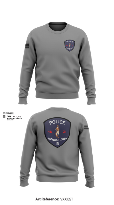 Morgantown Police Department 83325246 Crew Neck Sweatshirt - 102