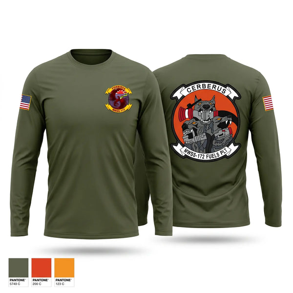 Long Sleeve Performance Shirt, MWSS-172 Fuels Platoon, Marines, Teamtime, Team time, sublimation, custom sports apparel, team uniforms, spirit wear, spiritwear, sports uniforms, custom shirts, team store, custom team store, fundraiser sports, apparel fundraiser