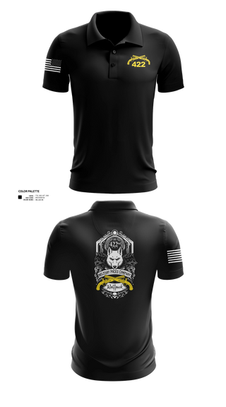 Short Sleeve Performance Polo, 422nd Military Police Company, Army, Teamtime, Team time, sublimation, custom sports apparel, team uniforms, spirit wear, spiritwear, sports uniforms, custom shirts, team store, custom team store, fundraiser sports, apparel fundraiser