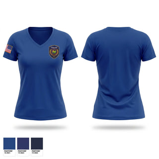 Womens Short Sleeve Vneck Shirt, FOREST PARK POLICE, Police, Teamtime, Team time, sublimation, custom sports apparel, team uniforms, spirit wear, spiritwear, sports uniforms, custom shirts, team store, custom team store, fundraiser sports, apparel fundraiser