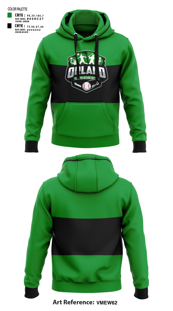 ORLAND YOUTH ASSOCIATION - OYA BASEBALL 38787499 Hoodie - 1