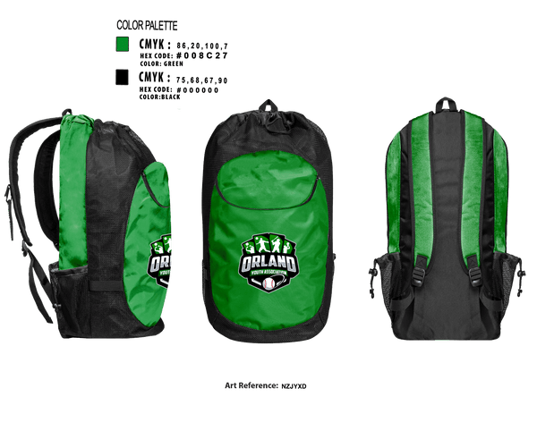ORLAND YOUTH ASSOCIATION - OYA BASEBALL 38787499 Gear Bag -1