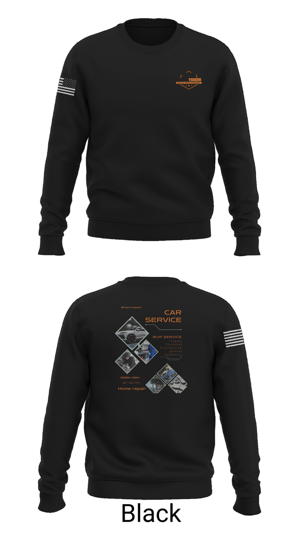 Crew Neck Sweatshirt, Servteem automotive group llc, , Teamtime, Team time, sublimation, custom sports apparel, team uniforms, spirit wear, spiritwear, sports uniforms, custom shirts, team store, custom team store, fundraiser sports, apparel fundraiser