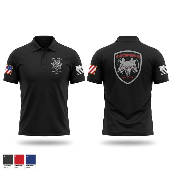 Short Sleeve Performance Polo, Special Security Unit, Police, Teamtime, Team time, sublimation, custom sports apparel, team uniforms, spirit wear, spiritwear, sports uniforms, custom shirts, team store, custom team store, fundraiser sports, apparel fundraiser